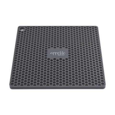 Silicone Square Trivet 17.3 X 17.3cm - Charcoal
