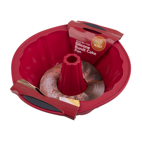 Silicone Bundt Cake Pan 24.5cm Dia. X 11cm - Red