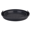 Silicone Round Collapsible Air Fryer Basket 22cm Dia. - Charcoal