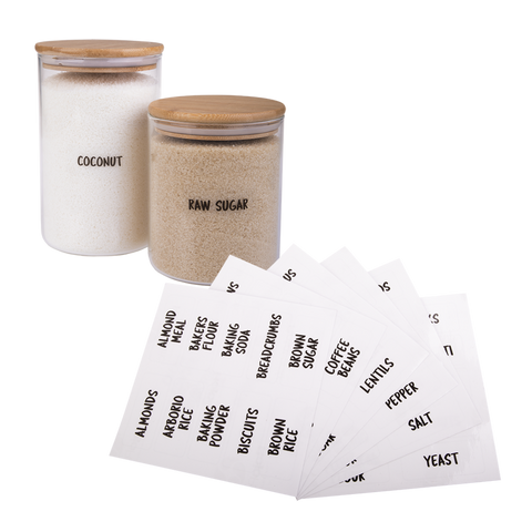 Clear Pantry Labels Pack 60