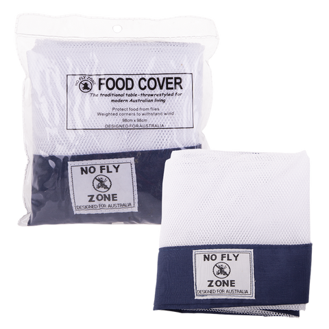 'No Fly Zone' Table-Throw Food Cover Navy