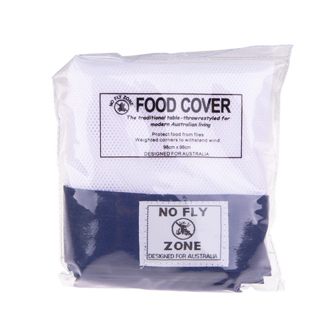 'No Fly Zone' Table-Throw Food Cover Navy / Navy