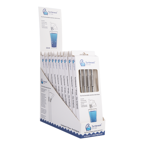Straw Stainless Steel Flexible Straws Set 4 with Brush