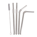 Straw Stainless Steel Flexible Straws Set 4 with Brush