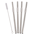 Straw Stainless Steel Flexible Straws Set 4 with Brush