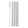 Straw Stainless Steel Flexible Straws Set 4 with Brush