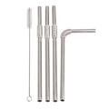 Straw Stainless Steel Flexible Straws Set 4 with Brush