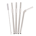 Straw Stainless Steel Flexible Straws Set 4 with Brush