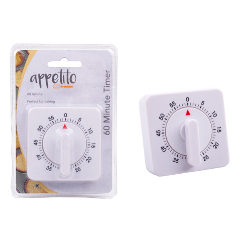 60 Minute Timer Square - White