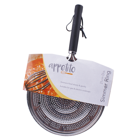 Simmer Ring 21cm Diameter With Black Handle