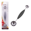 Stainless Steel Double Melon Baller Soft Grip / Black