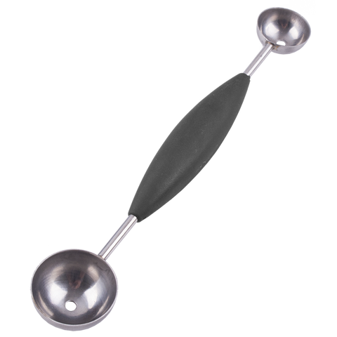 Stainless Steel Double Melon Baller Soft Grip / Black