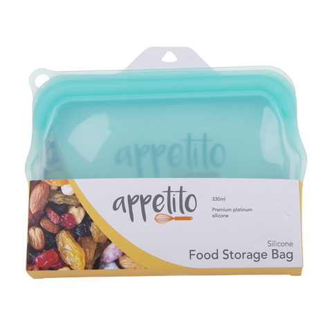 Silicone Small Food Storage Bag 330ml - Aqua