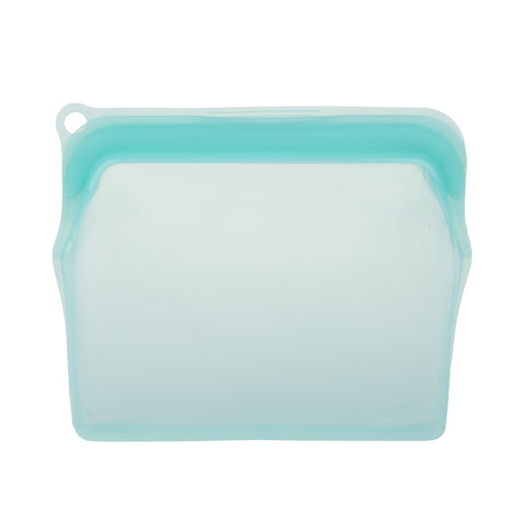 Silicone Medium 470ml Food Storage Bag - Aqua
