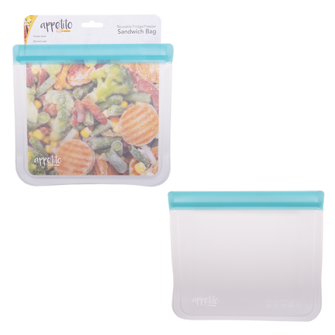 Reusable Fridge/Freezer Stand-Up Bag 2 Cup Blue - 3 Sizes