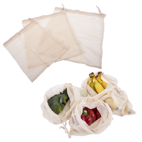 Cotton Net Produce Bags Set of 3