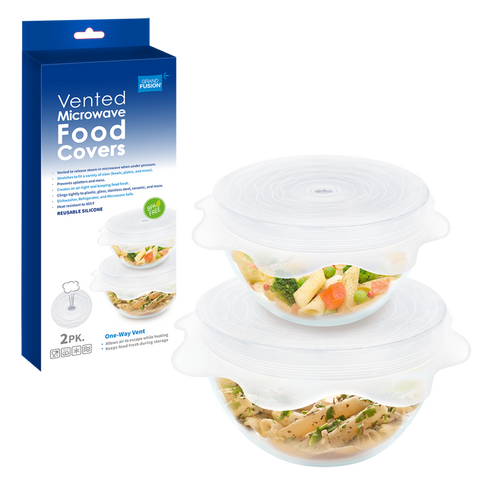 Vented Silicone Microwave Food Covers Set