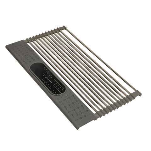Roll-Up Sink Drying Rack 51 X 29cm With Cutlery Caddy