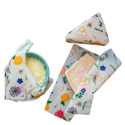 Organic Beeswax Cheese Wraps Pack of- 3 Bees At Work