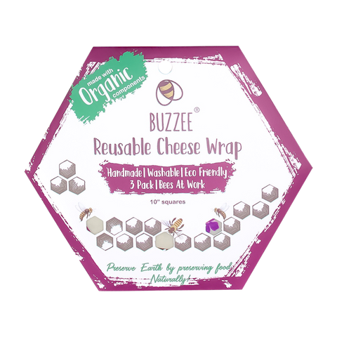 Organic Beeswax Cheese Wraps Pack of- 3 Bees At Work / Bees At Work