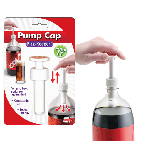 Pump Cap Bottle Stopper - White