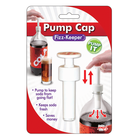 Pump Cap Bottle Stopper - White