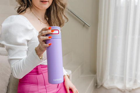 Elton Insulated 3-in-1 Snapclean 600ml Bottle Digital Lavender