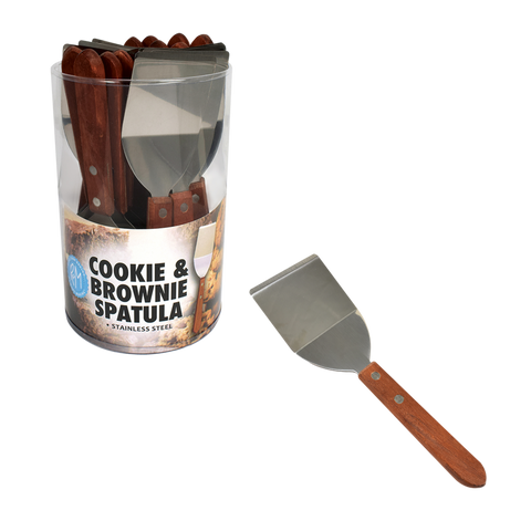 Stainless Steel Cookie & Brownie Spatula with Wood Handle