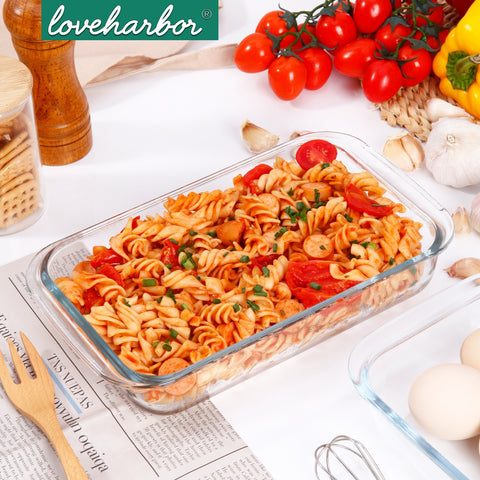 Loveharbor Oblong Glass Baking Dish