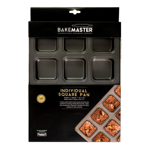 12Cup Non-Stick Square Brownie Pan 34X26Cm