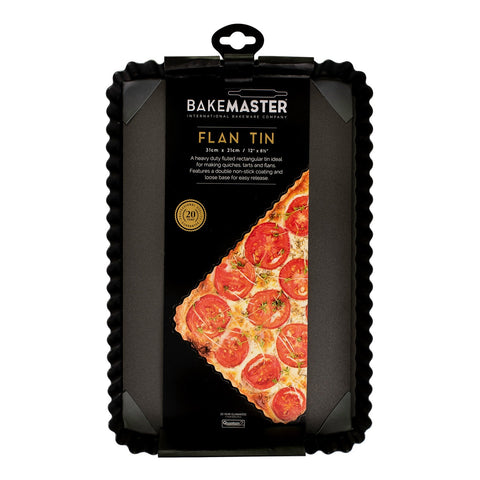 Loose Base Fluted Rectangular Flan/Quiche Pan 31X21X3.5Cm