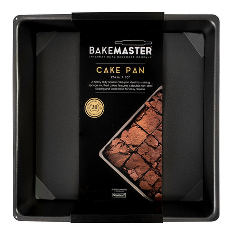 Loose Base Square Deep Cake Pan 25 x 25 x 8cm - Non-Stick