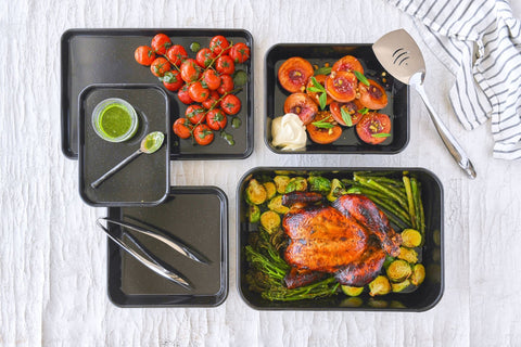 Professional Vitreous Enamel Baking Tray 24X18X2Cm