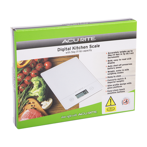 Slim Line Digital Scale 1g/5kg - White