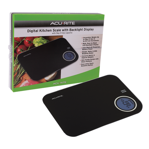 Stella Digital Scale With Backlight Display 1g/5kg - Black