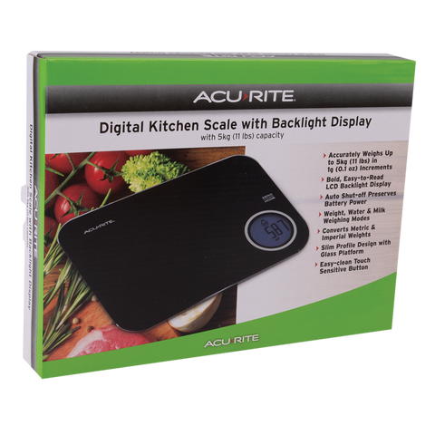 Stella Digital Scale With Backlight Display 1g/5kg - Black