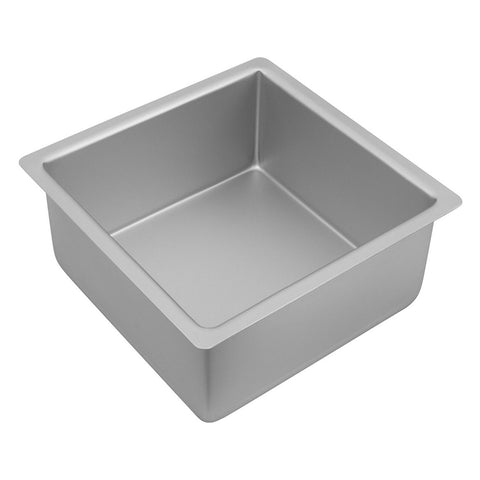 Silver Anodised Square Deep Cake Pan / 10 X 10CM