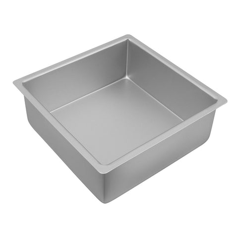 Silver Anodised Square Deep Cake Pan / 10 X 10CM