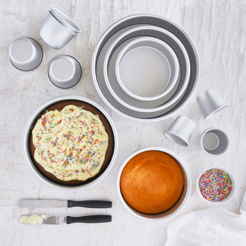 Silver Anodised Set/4 Dariole Pan 6X5.5cm