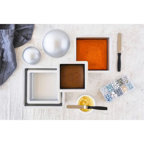 Silver Anodised Hemisphere Cake Pan 10X5cm