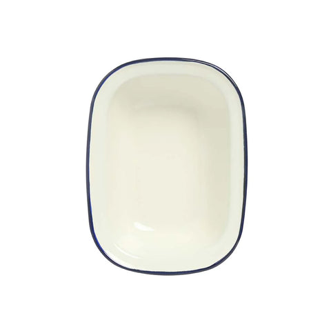 Enamel Oval Pie Dish 400ml Blue