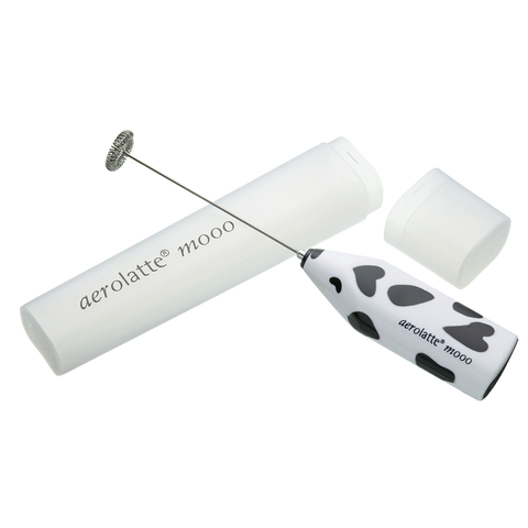 Mooo Milk Frother with Case  -  Cow Print