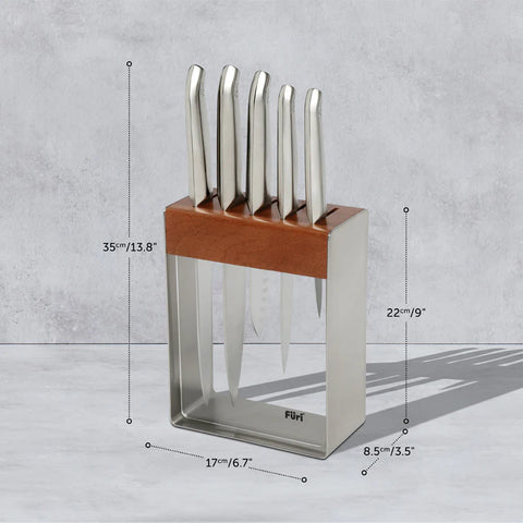 Pro Stainless Steel Knife Block Set 7 Pieces