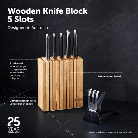 Pro Wooden Knife Block 5 Slot