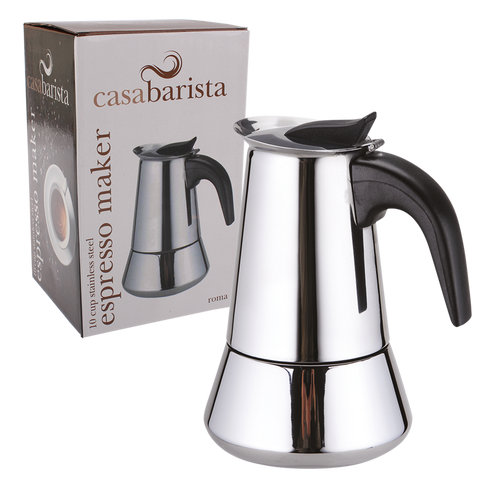 Roma Stainless Steel Espresso Maker 10 cups