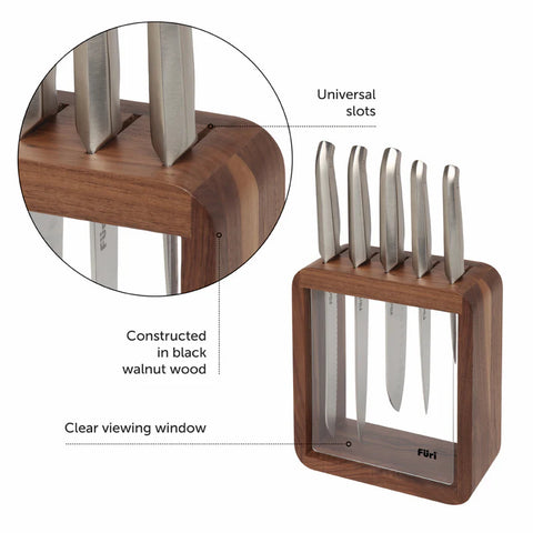 Furi Pro Vault Knife Block Set 6 Piece