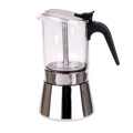 Capri 3 Cup Glass Top Stainless Steel Espresso Maker