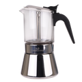 Capri 3 Cup Glass Top Stainless Steel Espresso Maker