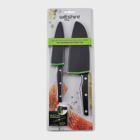 Staysharp Triple Rivet Duo Set Santoku & Utility Knife