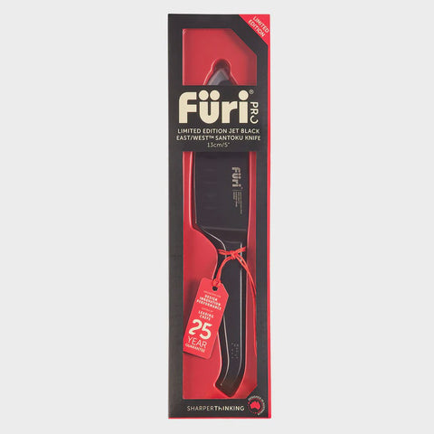 Pro Jet Black East/West Santoku Knife 13cm